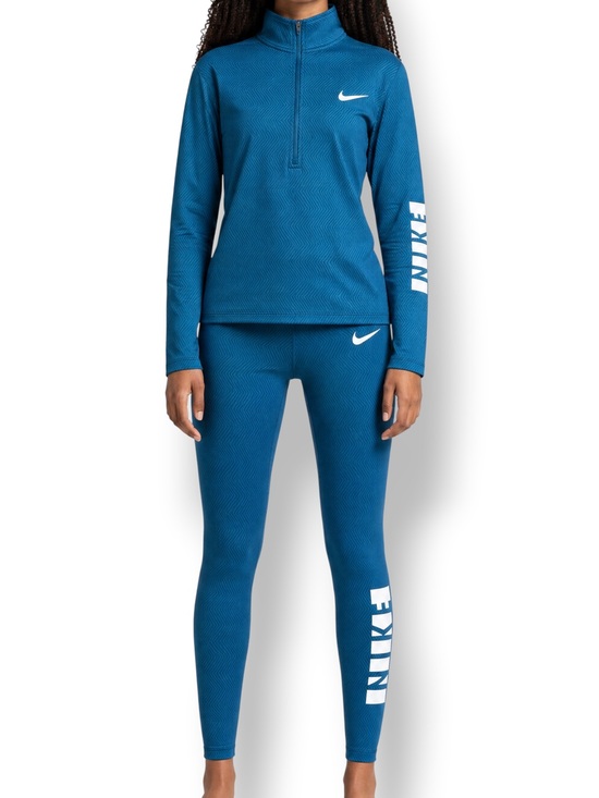 Nike Pants - Nike Pro Dri-FIT Teal Training Set Quarter Zip Top & Leggings XS/S